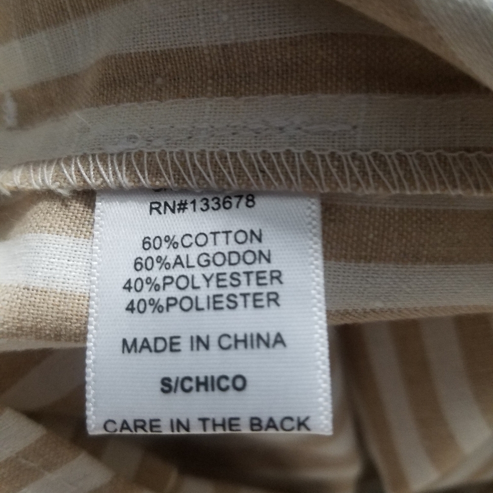 Lela sky tan and white striped paper-bag shorts - Picture 4 of 7